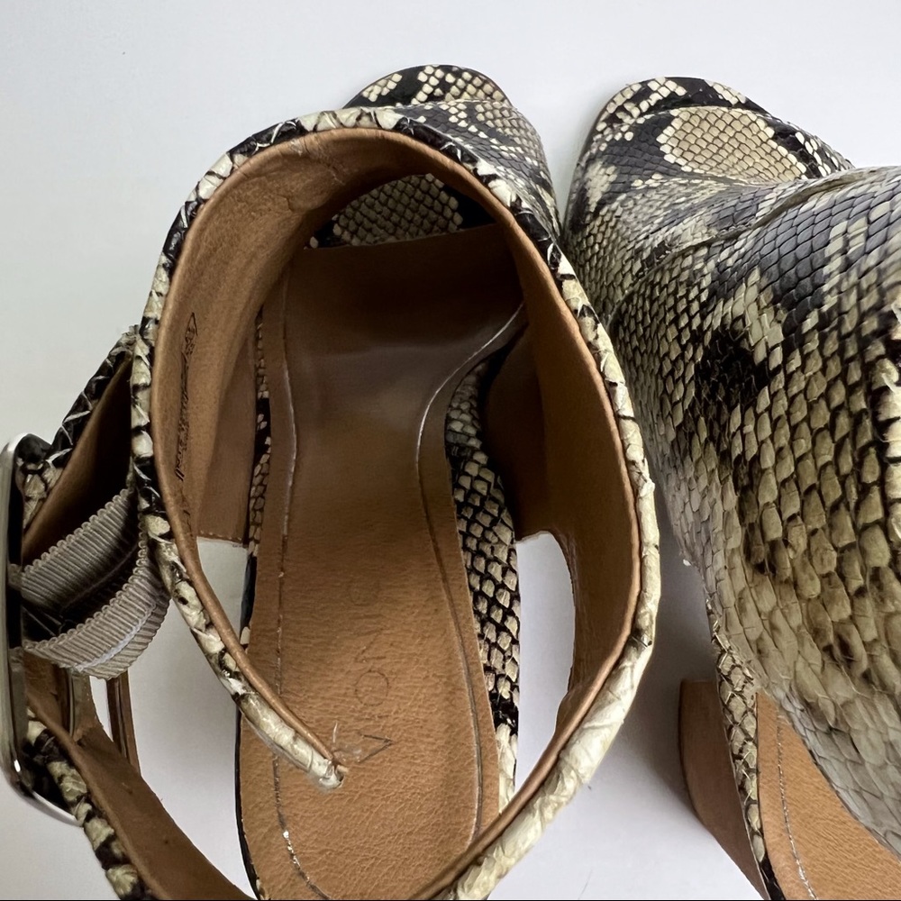 Vionic Snake Print Open Toe Heeled Sandal Size 8 … - image 8